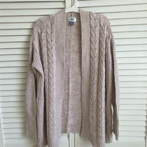 Old Navy Pink Cabled Cardigan